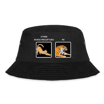 Funny Meme Nurse Preceptor Nursing Preceptorship - Bucket Hat - black - Front - Lela (165cm)