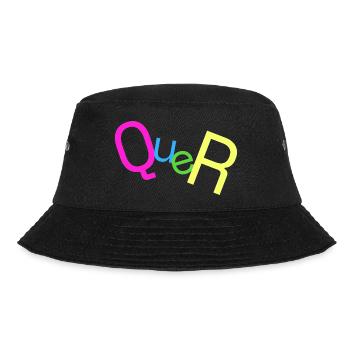 QUER - Bucket Hat - Schwarz - Vorne - Lela (165cm)