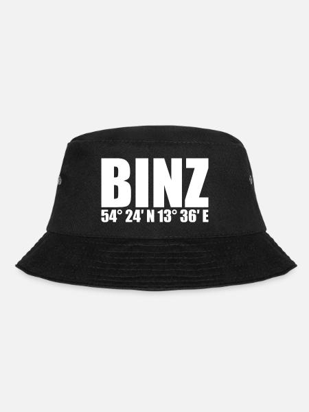 Binz Koordinaten - Bucket Hat - Schwarz