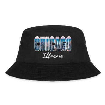 Chicago Illonois - Bucket Hat - Schwarz - Vorne - Lela (165cm)