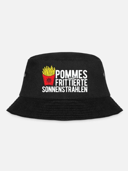 Pommes Sind Frittierte Sonnenstrahlen Pommes Frite - Bucket Hat - Schwarz