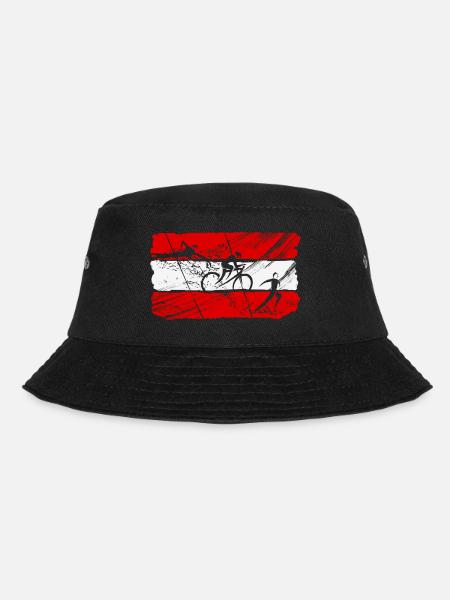 Drapeau du triathlon Autriche (AUT) - Bob - noir