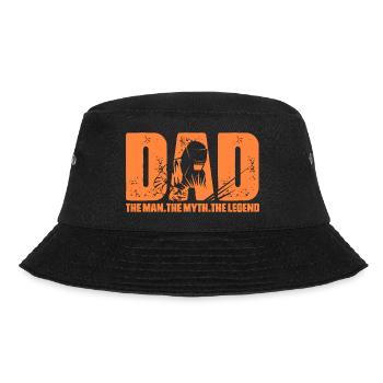 dad man myth legend Design for a dad who loves - Bucket Hat - Schwarz - Vorne - Lela (165cm)