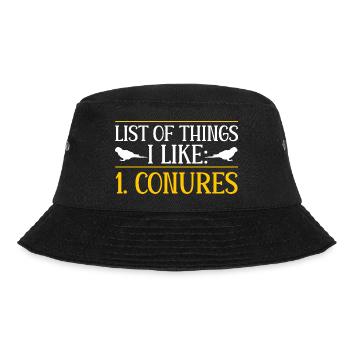 Molinasittich Parrot Bird Sun Parakeet - Bucket Hat - black - Front - Lela (165cm)