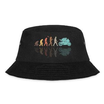 Motorcycle Evolution Vintage Shadow Biker - Bucket Hat - Schwarz - Vorne - Lela (165cm)