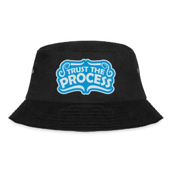 trust the process Quote - Bucket Hat - black - Front - Lela (165cm)