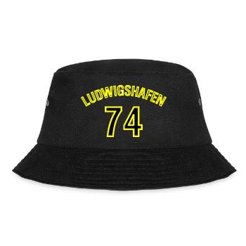 Ludwigshafen 74 - Bucket Hat - Schwarz - Vorne - Lela (165cm)