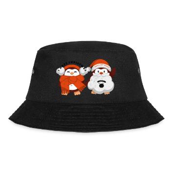Weihnachts Pinguin - Pinguin Fan - Bucket Hat - Schwarz - Vorne - Lela (165cm)
