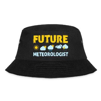 Future Meteorologist Weather Meteorology - Bucket Hat - black - Front - Lela (165cm)