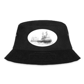 Sea tug with trailer - Bucket Hat - black - Front - Lela (165cm)
