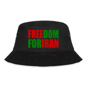 Freedom for iran - Bucket Hat - Schwarz - Vorne - Lela (165cm)
