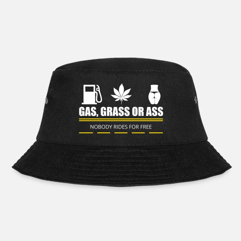 Gas Grass or Ass - Bucket Hat - black