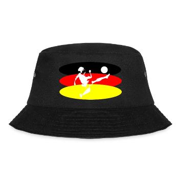 Fußball Soccer - Bucket Hat - Schwarz - Vorne - Lela (165cm)