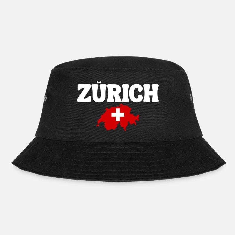 Zürich - Bucket Hat - Schwarz