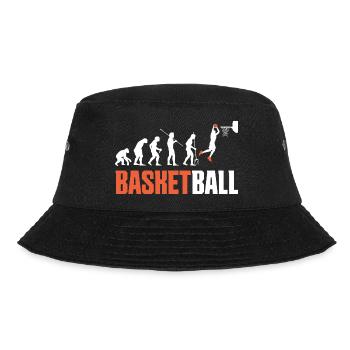Basketball Evolution From Monkey To Men BBall - Bucket Hat - black - Front - Lela (165cm)