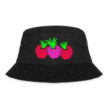 Himbeeren - Bucket Hat - Schwarz - Vorne - Lela (165cm)