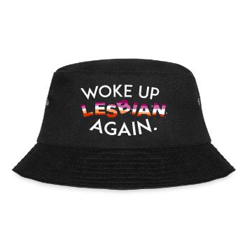 Lesben LGBT Pride Lesbian Rainbow Flag - Bucket Hat - Schwarz - Vorne - Lela (165cm)