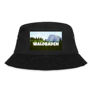 Waldbaden Achtsamkeitstrainer Natur Entspannung - Bucket Hat - Schwarz - Vorne - Lela (165cm)