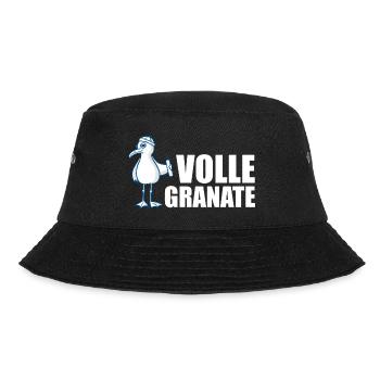 Coole Möwe = volle Granate - Bucket Hat - Schwarz - Vorne - Lela (165cm)