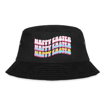 Ostern Geschenkidee, Ostergeschenk für Mann & Frau - Bucket Hat - Schwarz - Vorne - Lela (165cm)