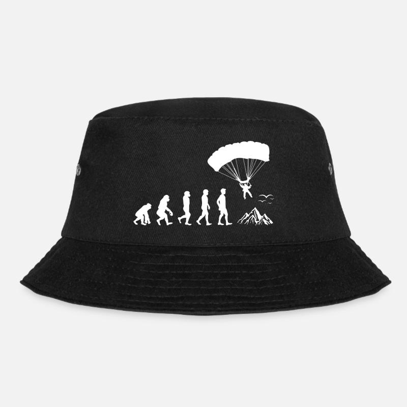Fallschirmspringen Evolution - Bucket Hat - Schwarz