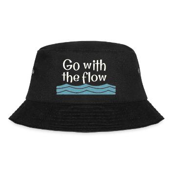 Go with the flow - Bucket Hat - Schwarz - Vorne - Lela (165cm)