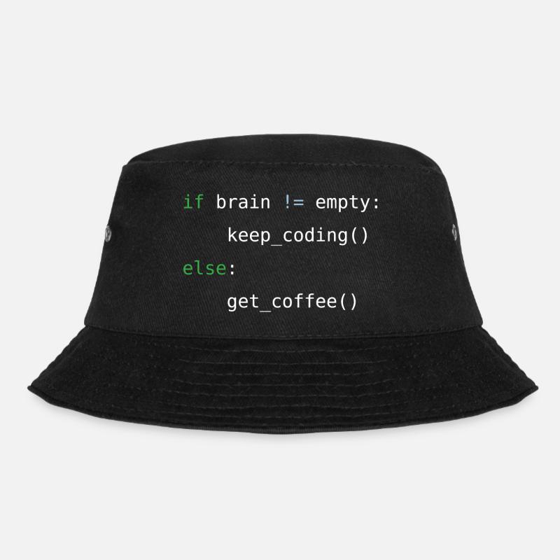 When head is empty -> coffee - Bucket Hat - black