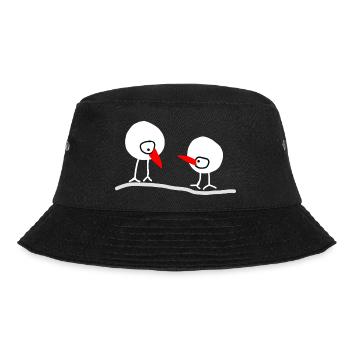 Vögel 11 - Bucket Hat - Schwarz - Vorne - Lela (165cm)