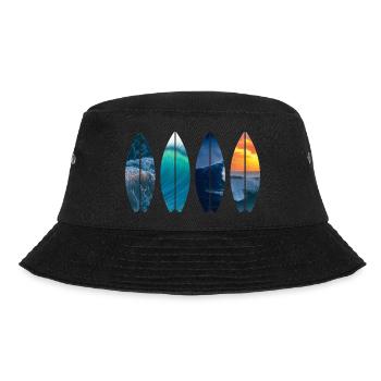 Surf surfer gift Vintage - Bucket Hat - black - Front - Lela (165cm)