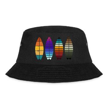 Surf surfer gift Vintage - Bucket Hat - black - Front - Lela (165cm)