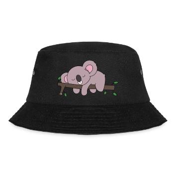 Koala - Bucket Hat - Schwarz - Vorne - Lela (165cm)