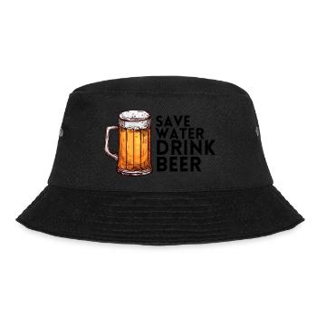 Save Water Drink Beer - Bier Oktober lustig - Bucket Hat - Schwarz - Vorne - Lela (165cm)