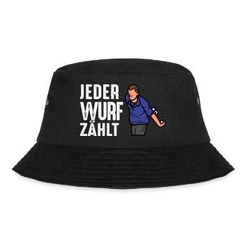 Boule Spruch Kugeln für Bouler Boccia Spiel - Bucket Hat - Schwarz - Vorne - Lela (165cm)