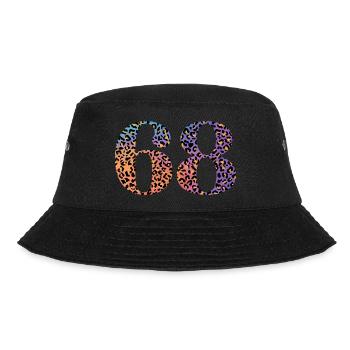 68th Birthday Leopard - Bucket Hat - black - Front - Lela (165cm)