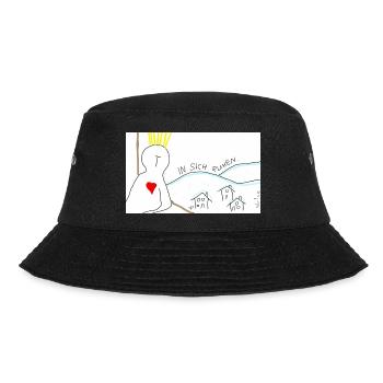 In sich ruhen. - Bucket Hat - Schwarz - Vorne - Lela (165cm)