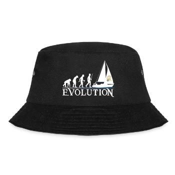Evolution white version - Bucket Hat - black - Front - Lela (165cm)