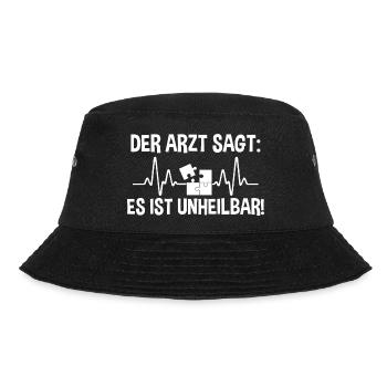 Puzzlefan Puzzler Puzzleteile Puzzle - Bucket Hat - Schwarz - Vorne - Lela (165cm)