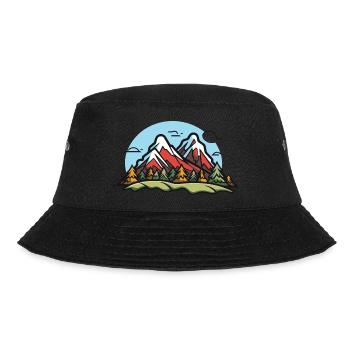 Mountains, Nature, Landscape - Bucket Hat - black - Front - Lela (165cm)