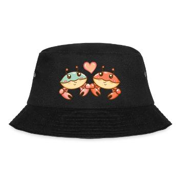 Cancer Couple Amoureux Crabe Animal Saint Valentin - Bob - noir - Devant - Lela (165cm)