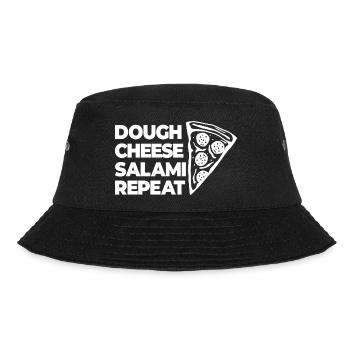 Teig Käse Salami Nochmal - Bucket Hat - Schwarz - Vorne - Lela (165cm)