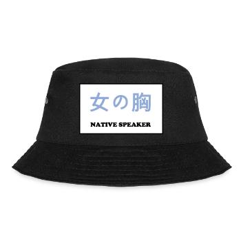 Native Speaker, japanisch - Bucket Hat - Schwarz - Vorne - Lela (165cm)