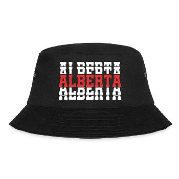 t-shirt alberta t-shirt gift idea stacked text - Bucket Hat - black - Front - Lela (165cm)