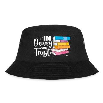 In Dewey We trust Library assistant - Bucket Hat - Schwarz - Vorne - Lela (165cm)