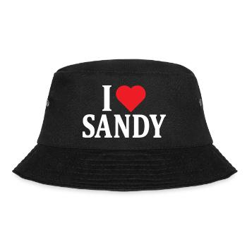 t-shirt I love Sandy t-shirt gift idea - Bucket Hat - black - Front - Lela (165cm)