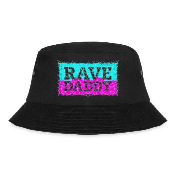 Rave Daddy EDM Techno Musik Raver Party Festival - Bucket Hat - Schwarz - Vorne - Lela (165cm)