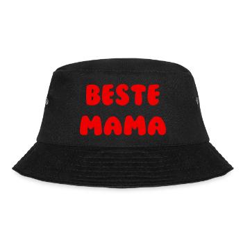 Beste Mama Rot - Bucket Hat - Schwarz - Vorne - Lela (165cm)