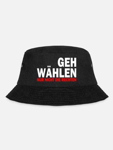 GEH WÄHLEN - Bucket Hat - Schwarz