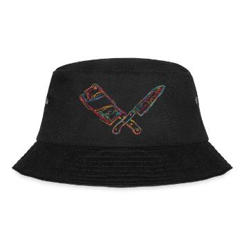 Retro Hackbeil - Bucket Hat - Schwarz - Vorne - Lela (165cm)