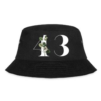 Numéro 43 floral vert - 43e anniversaire floral - Bob - noir - Devant - Lela (165cm)