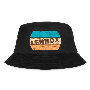 Lennox Vintage Text - Bucket Hat - Schwarz - Vorne - Lela (165cm)